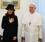 Госпожа Киршнер (президент Аргентины) и  папа римский Франциск